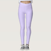 Schwarzer Lavendel mit fester Farbe Leggings (Vorderseite)