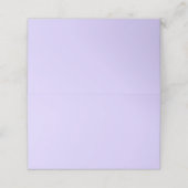 Schwarzer Lavendel mit fester Farbe Platzkarte (Außenseite Aufgefaltet)