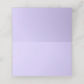 Schwarzer Lavendel mit fester Farbe Platzkarte (Innenseite Aufgefaltet)
