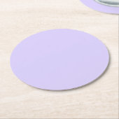 Schwarzer Lavendel mit fester Farbe Runder Pappuntersetzer (Angewinkelt)