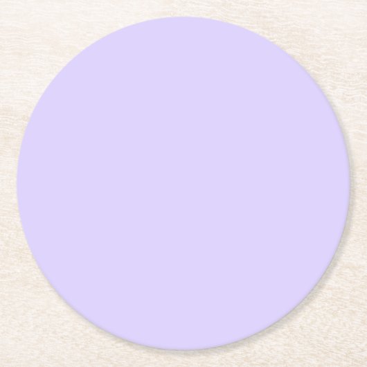 Schwarzer Lavendel mit fester Farbe Runder Pappuntersetzer (Vorderseite)