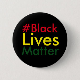 Schwarzer Leben-Angelegenheit Hashtag Rasta Knopf Button