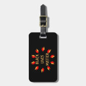 Schwarzer Leben-Angelegenheits-Gepäckanhänger Gepäckanhänger (Vorderseite vertikal)