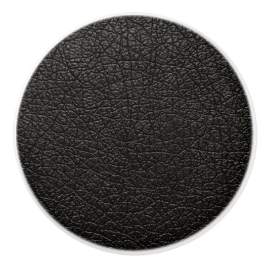 Schwarzer Leder Keramikknauf (Vorderseite)