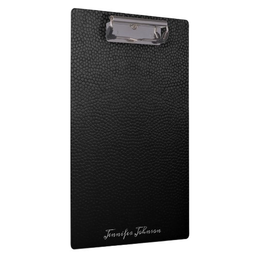 Schwarzer Leder Klemmbrett (Rechts)