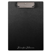 Schwarzer Leder Klemmbrett (Vorderseite)