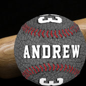 Schwarzer Lederdruck Spieler Name Teamnummer Baseball
