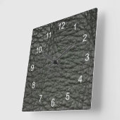 Schwarzer Ledereffekt Quadratische Wanduhr (Winkel)