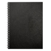 Schwarzer lederner Beschaffenheits-Hintergrund Notizblock (Vorderseite)