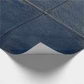 Schwarzer lederner Blick Geschenkpapier (Ecke)