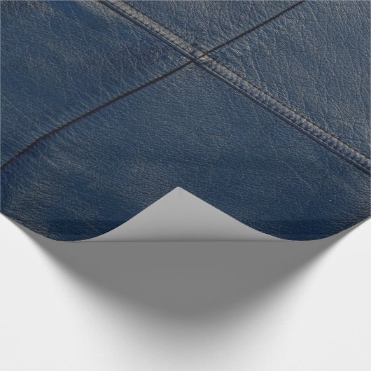 Schwarzer lederner Blick Geschenkpapier (Ecke)