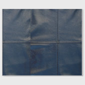 Schwarzer lederner Blick Geschenkpapier (Flach)