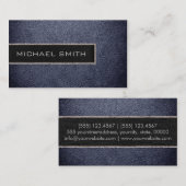 Schwarzer Lederschacht Visitenkarte (Vorne/Hinten)