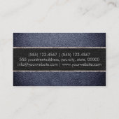 Schwarzer Lederschacht Visitenkarte (Rückseite)