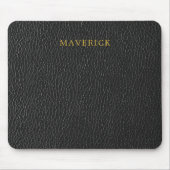 Schwarzer Lederstrukturhintergrund mit individuell Mousepad (Vorne)