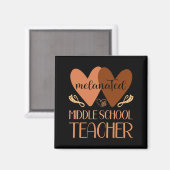 Schwarzer Lehrer an der Mittelschule Schwarze Gesc Magnet (Vorderseite/Rückseite)