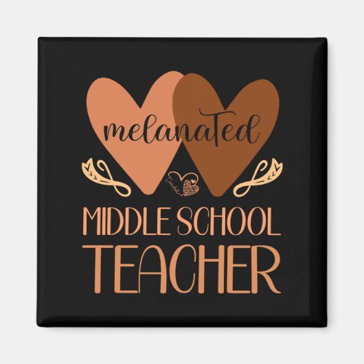 Schwarzer Lehrer an der Mittelschule Schwarze Gesc Magnet (Vorne)