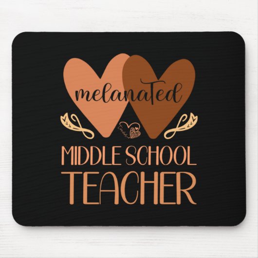Schwarzer Lehrer der Mittelschule Schwarze Geschic Mousepad (Vorne)