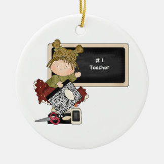 Schwarzer Lehrer des Brett-#1 Keramik Ornament