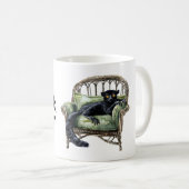 Schwarzer Lemur-Stuhl Kaffeetasse (VorderseiteRechts)