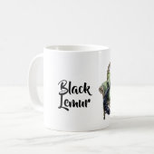 Schwarzer Lemur-Stuhl Kaffeetasse (Vorderseite Links)