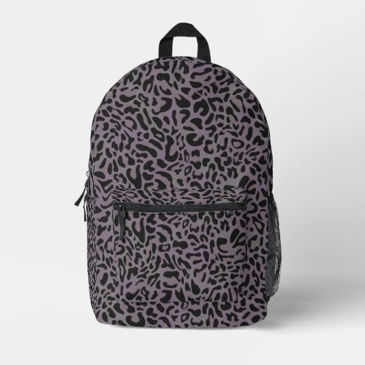 schwarzer Leopard Bedruckter Rucksack (Vorderseite)