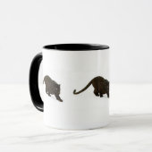 Schwarzer Leopard, der, schwarzer anpirschender Tasse (Vorderseite Links)