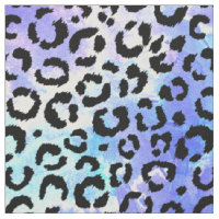 Schwarzer Leopard-Druck auf blauem