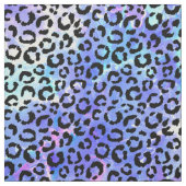 Schwarzer Leopard-Druck auf blauem Stoff (Muster)