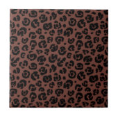 Schwarzer Leopard-Druck Browns Fliese (Vorderseite)