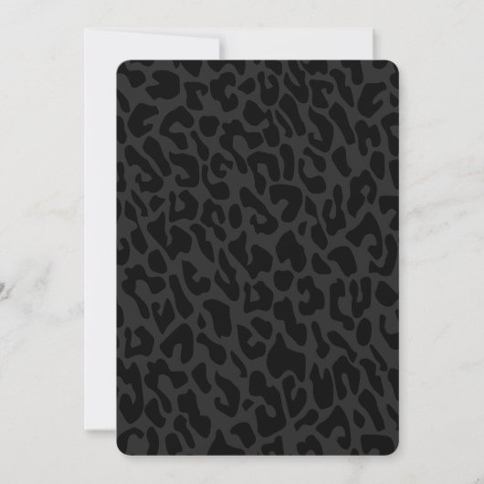 schwarzer Leopard Einladung (Vorderseite)