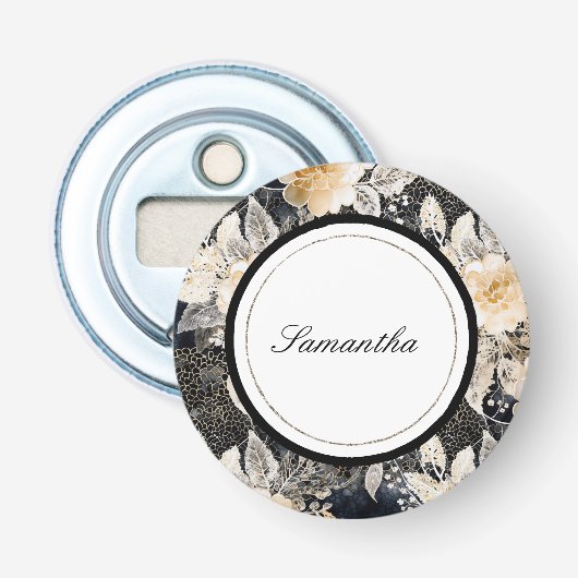 Schwarzer Leopard Flaschenöffner (Vorderseite)