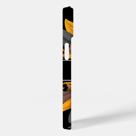 Schwarzer Leopard-Flecken Sonnenblumenname Monogra Case-Mate iPhone Hülle (Rückseite / Rechts)