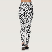 Schwarzer Leopard Herzmuster Leggings (Rückseite)