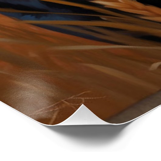 Schwarzer Leopard in Savannah Grasses Poster (Ecke)