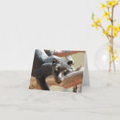 Schwarzer Leopard Karte (Gelbe Blume)