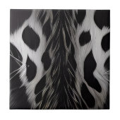 Schwarzer Leopard Keramik Tile Set Fliese (Vorderseite)