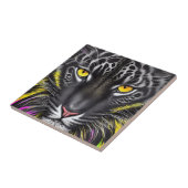 Schwarzer Leopard Keramik Tile Set Fliese (Seite)