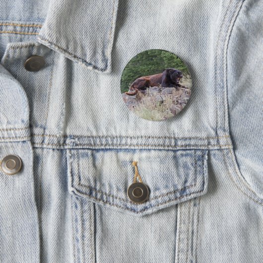 Schwarzer Leopard-Knopf Button (Beispiel)