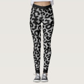 Schwarzer Leopard Leggings (Vorderseite)