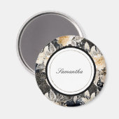 Schwarzer Leopard Magnet (Vorderseite/Rückseite)