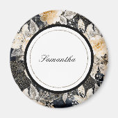 Schwarzer Leopard Magnet (Vorne)