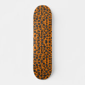 Schwarzer Leopard Print Skateboard (Vorne)
