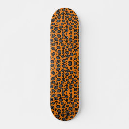 Schwarzer Leopard Print Skateboard