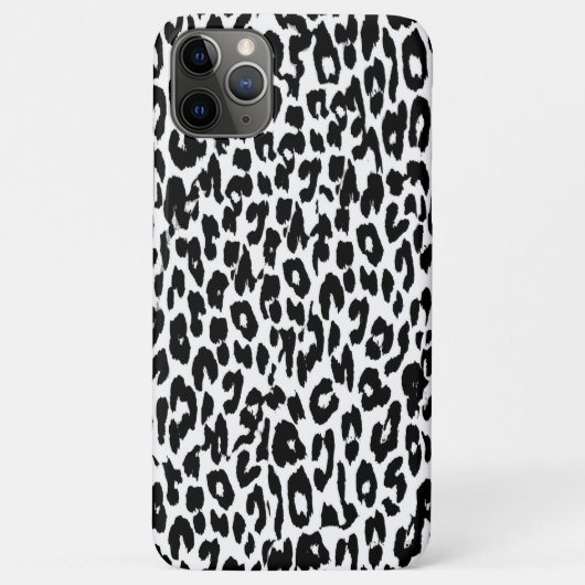 Schwarzer Leopard Print Skin Fur Case-Mate iPhone Hülle (Rückseite)
