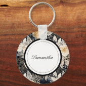 Schwarzer Leopard Schlüsselanhänger (Vorderseite)