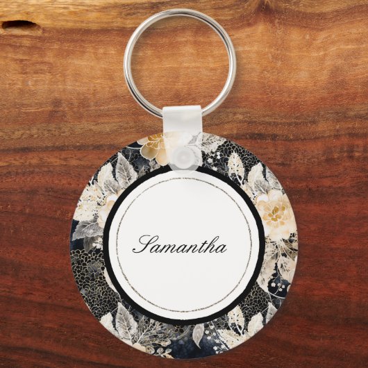 Schwarzer Leopard Schlüsselanhänger (Vorderseite)