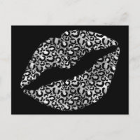 Schwarzer Leopard-Spot Lipstick Kiss