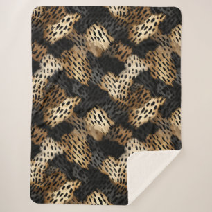 Schwarzer Leopard Tier abstrakt Sherpadecke