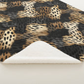 Schwarzer Leopard Tier abstrakt Sherpadecke (3/4)
